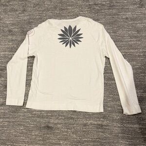 James Perse Mens Long Sleeve White Graphic Tee Size XL (4)